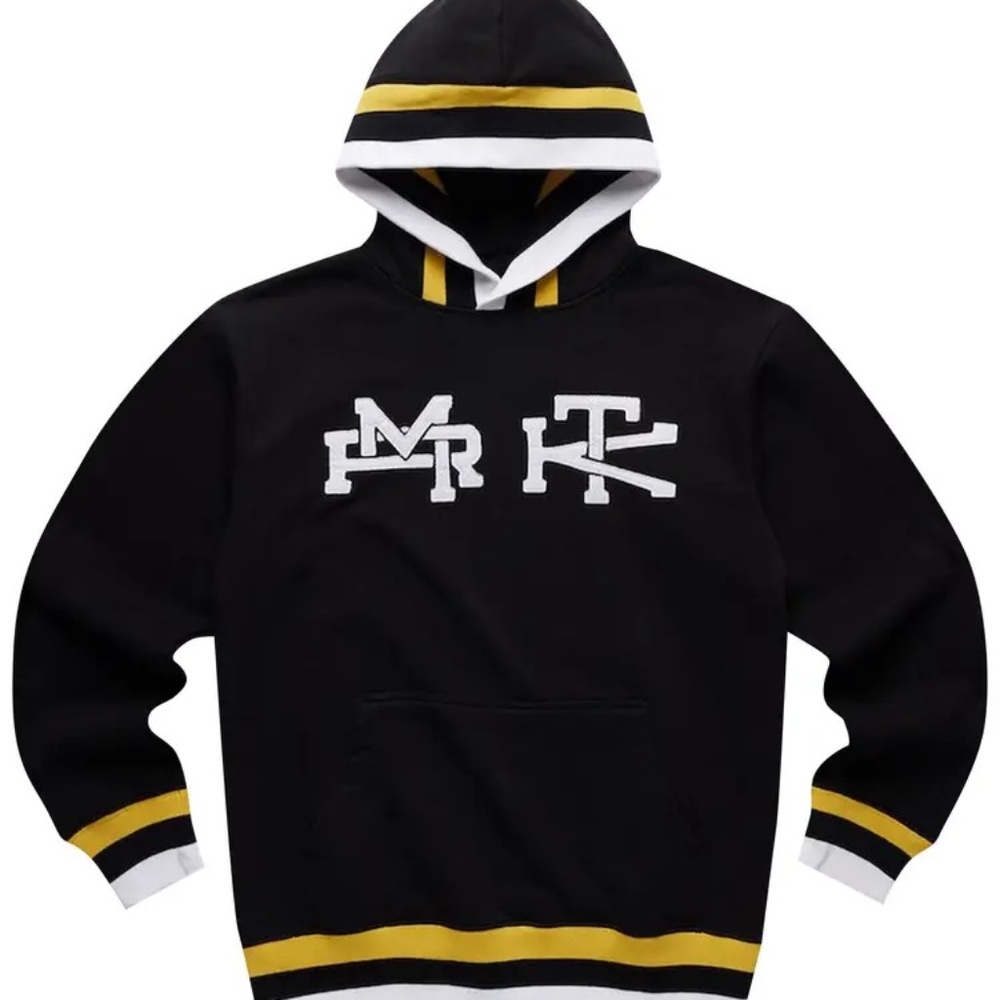 Market‎ Black Cotton Stacked Logo Hoodie Sz S